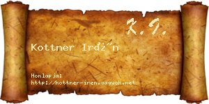 Kottner Irén névjegykártya
